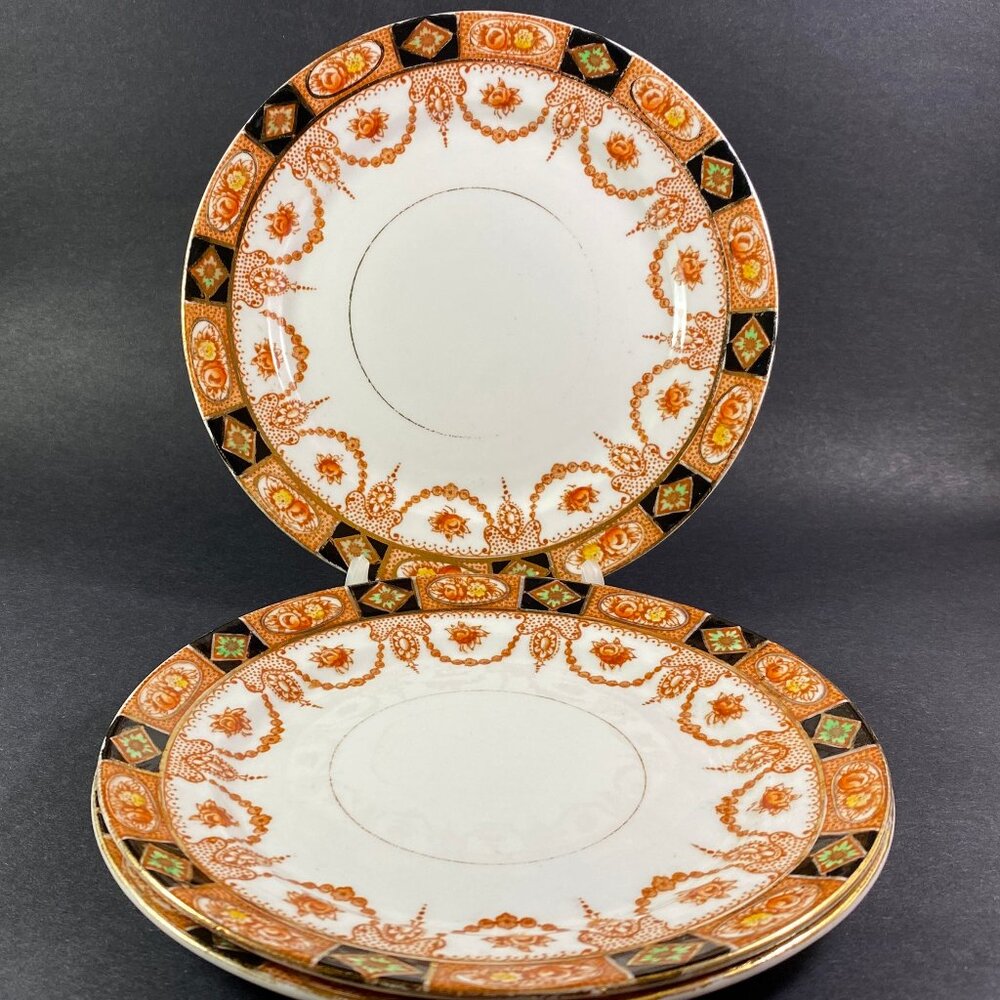 Vintage Royal Albert Imari design  Bread salad 7 " inches set of  2 plates
